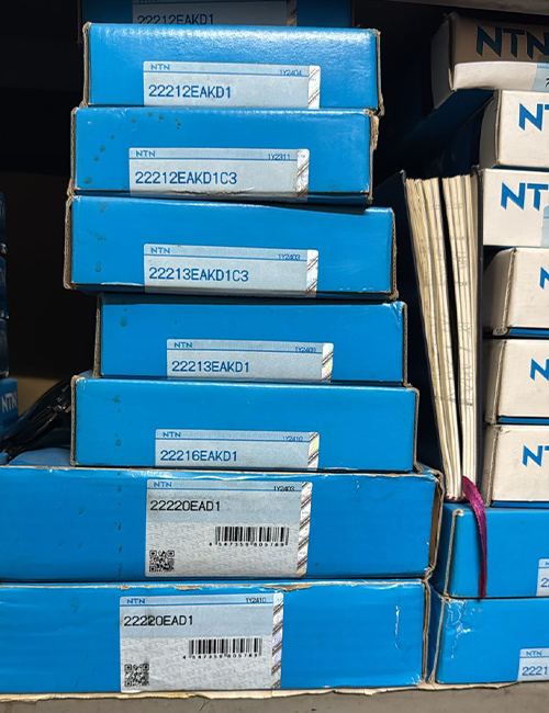 Industrial bearing parts display – Maruthi Bearing and Tools Chennai